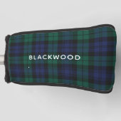 Gepersonaliseerde Plaid Rustic Green Tartan Golfheadcover (Voorkant)