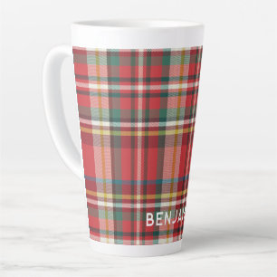 Gepersonaliseerde Plaid Rustieke Kerstvakantie fam Latte Mok