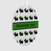 Gepersonaliseerde Plaid Scotty Dog Ornament (voorkant)