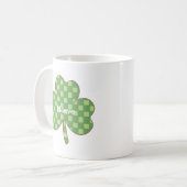 Gepersonaliseerde Plaid Shamrock Koffiemok (Voorkant links)