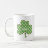 Gepersonaliseerde Plaid Shamrock Koffiemok (Links)