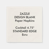Gepersonaliseerde Plain Edge Cocktail Papieren ser Servetten (Voorkant)