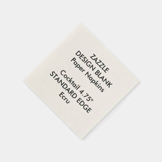 Gepersonaliseerde Plain Edge Cocktail Papieren ser Servetten (Hoek)