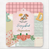 Gepersonaliseerde plakboek inspiratie  collage muismat (Voorkant)