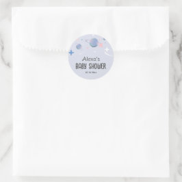 gepersonaliseerde planeet en ster Ronde Sticker