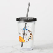 Gepersonaliseerde Planeten Galaxy Zonnestelsel Zon Acryl Drinkbeker (Achterkant)