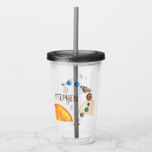 Gepersonaliseerde Planeten Galaxy Zonnestelsel Zon Acryl Drinkbeker (Voorkant)
