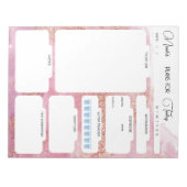Gepersonaliseerde plannen voor vandaag Pink Daily  Notitieblok (Voorkant)