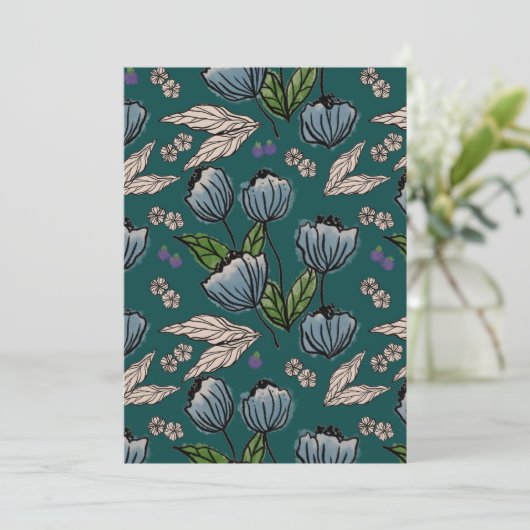 Gepersonaliseerde planner - Deep Blauwgroen Kaart (Staand voorkant)