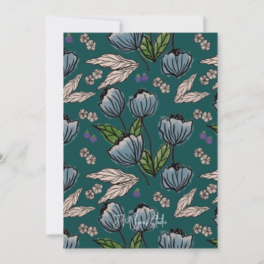 Gepersonaliseerde planner - Deep Blauwgroen Kaart (Achterkant)