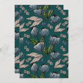 Gepersonaliseerde planner - Deep Blauwgroen Kaart (Voorkant / Achterkant)