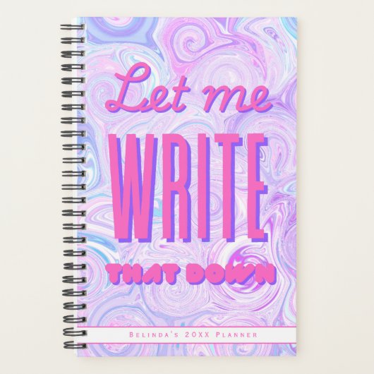Gepersonaliseerde Planner, laat me dat opschrijven Planner (Voorkant)