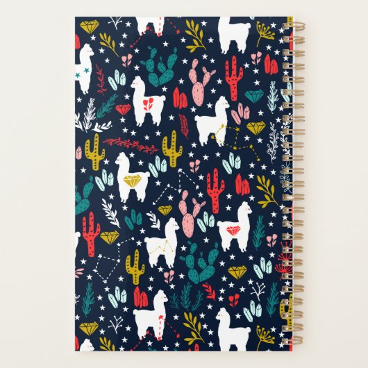 Gepersonaliseerde Planner met Alpacas (Achterkant)