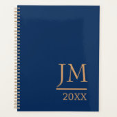 Gepersonaliseerde planner met een donkerblauw Hoes (Voorkant)