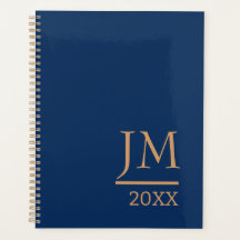 Gepersonaliseerde planner met een donkerblauw Hoes