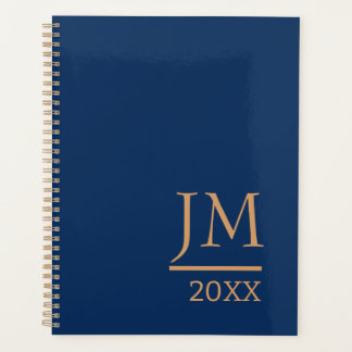 Gepersonaliseerde planner met een donkerblauw Hoes