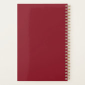 Gepersonaliseerde planner met een donkerrood Hoesj (Achterkant)