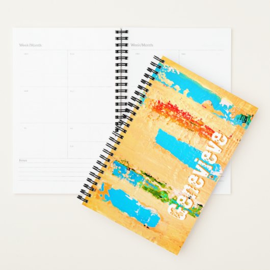 Gepersonaliseerde Planner met originele strandkuns (Display)
