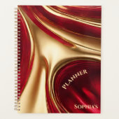 Gepersonaliseerde Planner - Rood en Goud- (Voorkant)