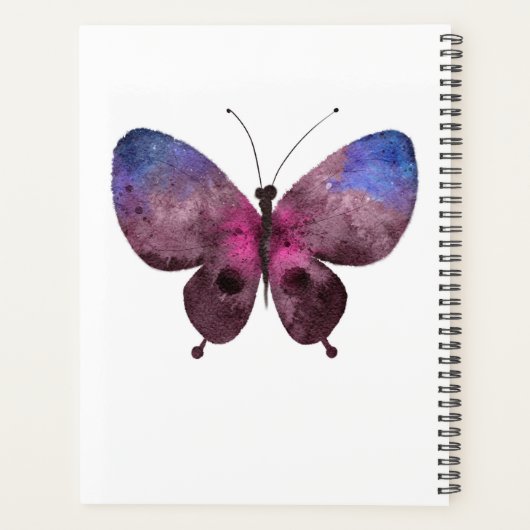 Gepersonaliseerde planner - vlinders. (Achterkant)