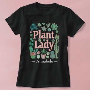 Gepersonaliseerde Plant dame T-shirt