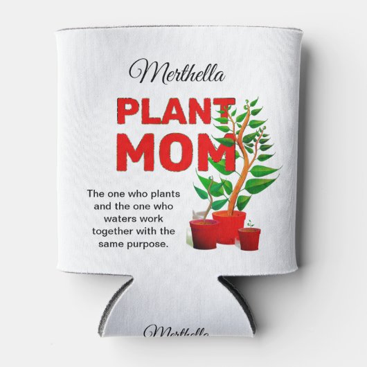 Gepersonaliseerde PLANT MOM Blikjeskoeler (Voorkant)