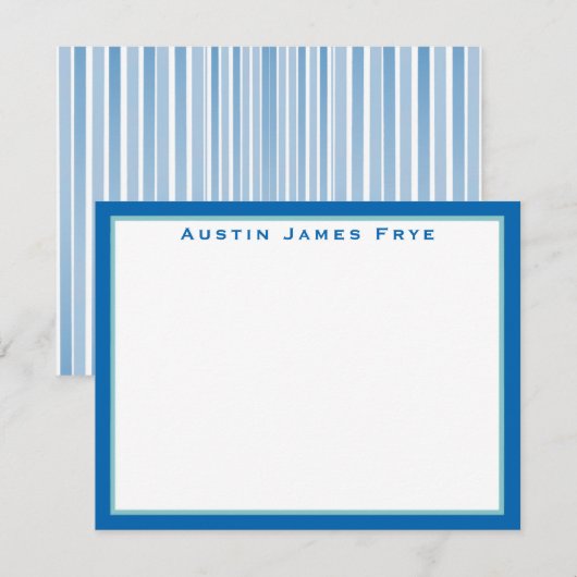 Gepersonaliseerde platte briefkaarten briefpapier  (Voorkant / Achterkant)