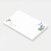 Gepersonaliseerde Playdoh Hummingbird post-it Post-it® Notes (Schuin)