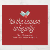 Gepersonaliseerde ploegen sparkling wijnetiket (Enkel label)