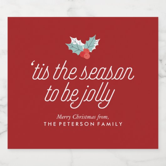 Gepersonaliseerde ploegen sparkling wijnetiket (Enkel label)