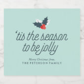 Gepersonaliseerde ploegen sparkling wijnetiket (Enkel label)