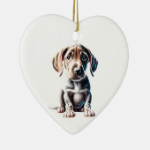 Gepersonaliseerde Plott Hound Puppy Keramisch Ornament (Rechts)