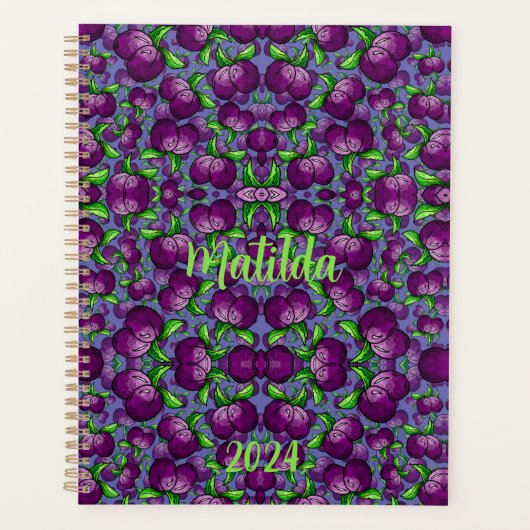 gepersonaliseerde PLUM spiraal planner fruit funky (Voorkant)