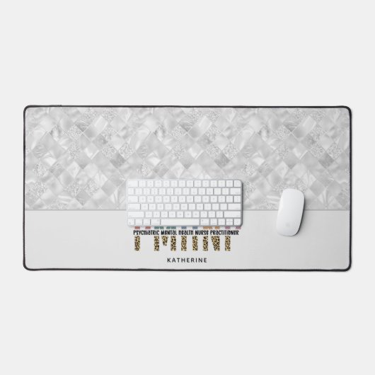 Gepersonaliseerde PMHNP Psychiatrische Geestelijke Bureaumat (Keyboard & Muis)