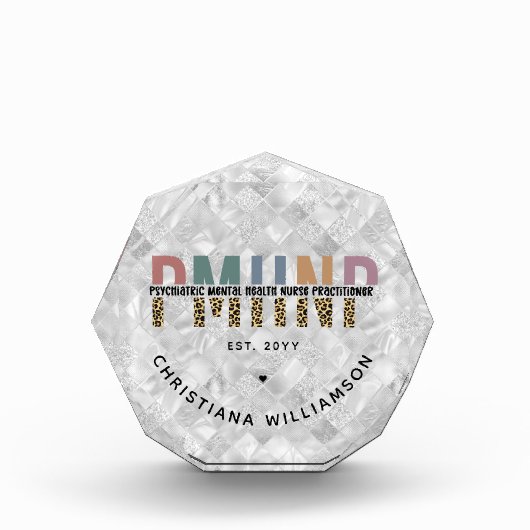 Gepersonaliseerde PMHNP Psychiatrische Geestelijke Fotoblokken (Voorkant)