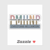 Gepersonaliseerde PMHNP Psychiatrische Geestelijke Sticker (Vel)