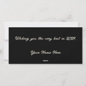 Gepersonaliseerde Pocket Watch Countdown Nieuwjaar Feestdagenkaart (Achterkant)