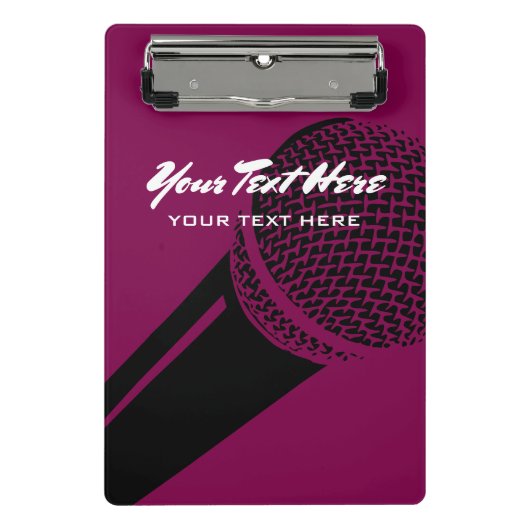 Gepersonaliseerde podcasting en vlogging mini klembord (Voorkant)