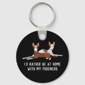Gepersonaliseerde Podenco Dogs Slogan Sleutelhanger (Voorkant)