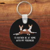 Gepersonaliseerde Podenco Dogs Slogan Sleutelhanger (Voorkant)