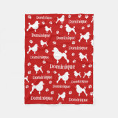 Gepersonaliseerde Poedel Deken Custom Hondenliefhe (Voorkant)