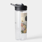 Gepersonaliseerde poedel in grillige bloemen waterfles (Rechts)