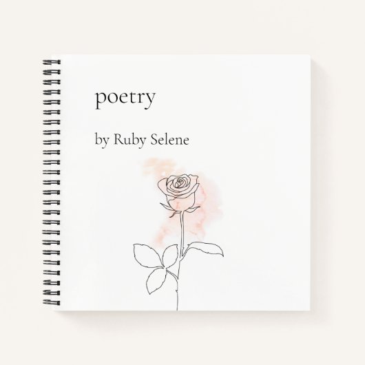 Gepersonaliseerde poëzie notitieboek (Voorkant)