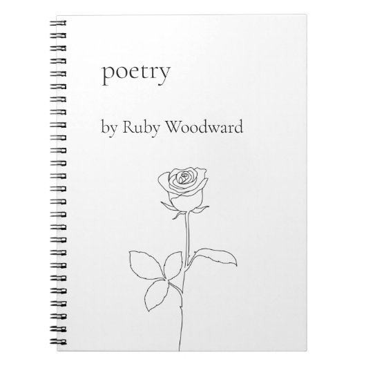 Gepersonaliseerde poëzie notitieboek (Voorkant)