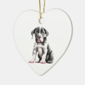 Gepersonaliseerde Pointer Puppy Keramisch Ornament (Links)