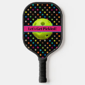 Gepersonaliseerde poka Dots Laten we eerst eens ki Pickleball Paddle (Voorkant)