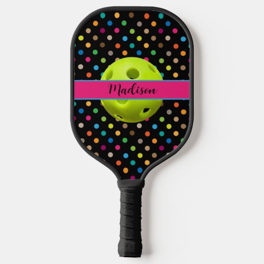 Gepersonaliseerde poka Dots Laten we eerst eens ki Pickleball Paddle (Achterkant)