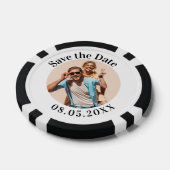 Gepersonaliseerde Poker Chip Save the Dates (Enkel)