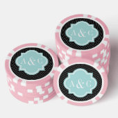 Gepersonaliseerde poker chips voor Vegas bruiloft (Opstapeling)