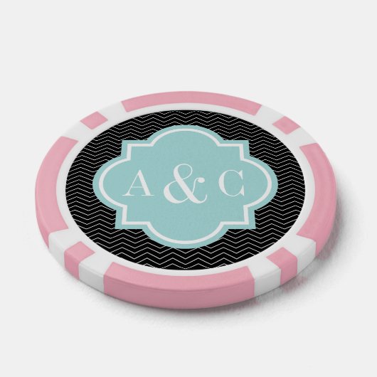 Gepersonaliseerde poker chips voor Vegas bruiloft (Enkel)